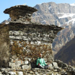 Paul Vishal meditation at a stupa in Nepal